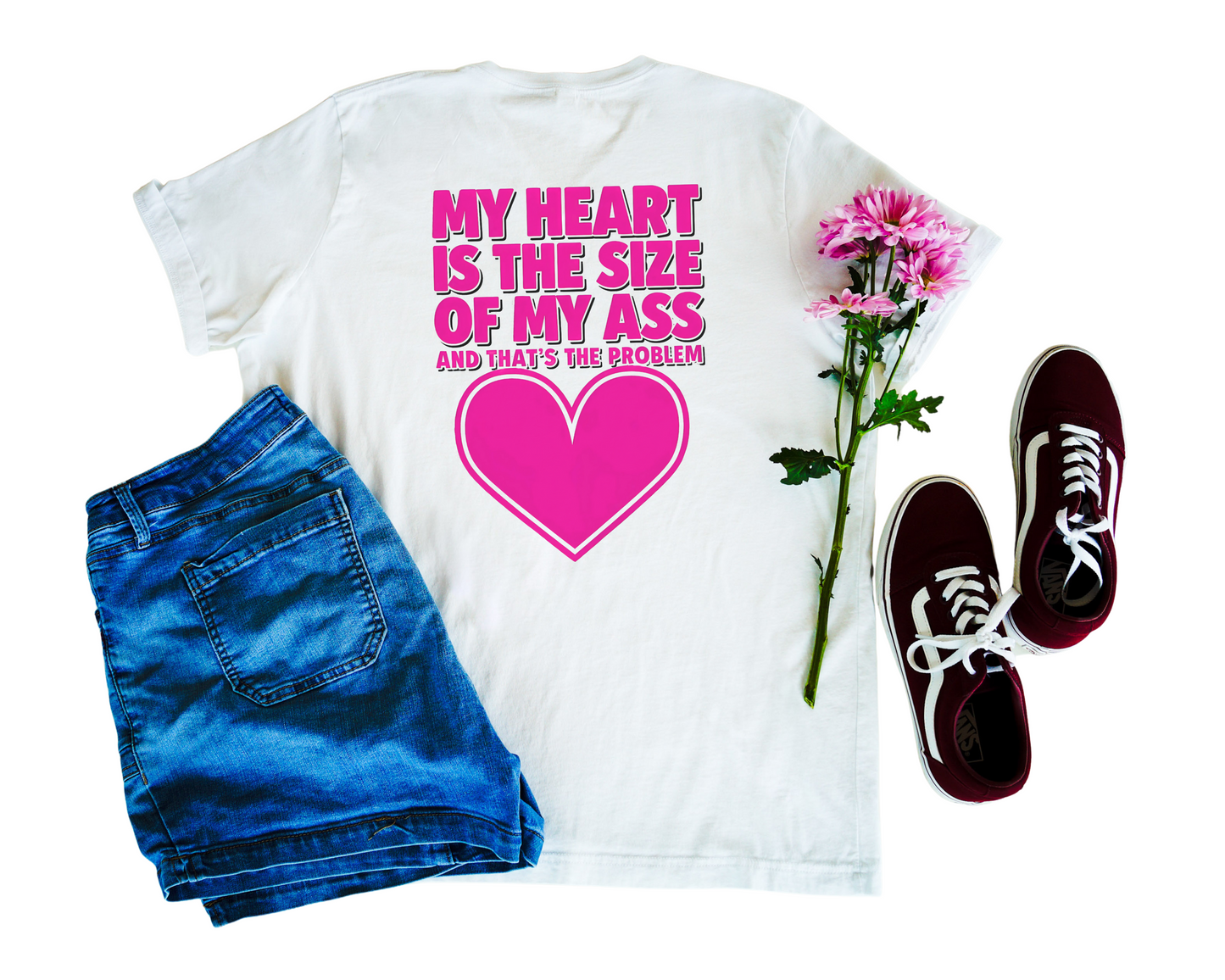 My Heart Is The Size Of My Ass And That's The Problem V-Neck Shirt
